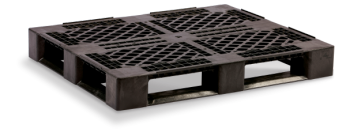 Black Plastic Pallet w Lip