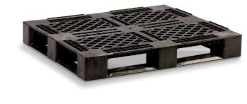 Black Plastic Pallet w Grommets / Lip
